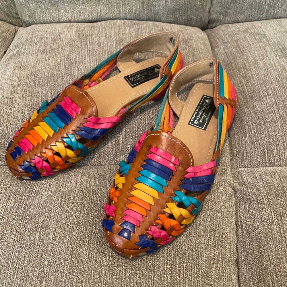 Multicolor Mexican leather sandal